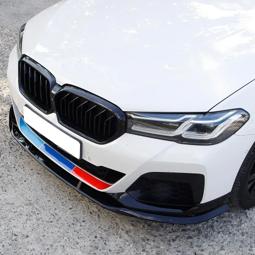 BMW 5시리즈 G30 프론트립 LCI 범퍼 가드 M스포츠 2017년-2023년 튜닝 호환 용품, 02. 5시리즈 프론트립 (전기형) 블랙유광, 5시리즈 (G30)