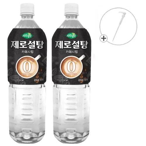 희창 자연생각 제로 카페시럽 1.45L 2개 전용펌프 1개 포함