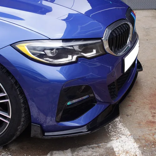 BMW 3시리즈 프론트립 범퍼 몰딩 2019년이후 G20 호환 용품, 02. 19년~22년 (전기형) 카본, BMW 3시리즈 G20