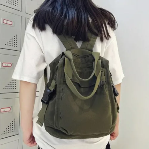 다빛이 컬러 미니캔버스 토트백 겸용 백팩 태블릿 미니가방