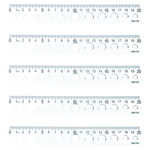 델리 소프트 모양자 15cm, 투명, 5개