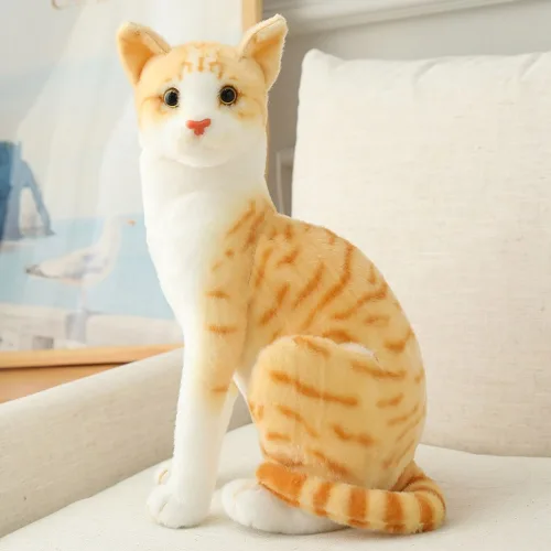박제 Siame 고양이 봉제 20/25cm 미국 쇼트 헤어 귀여운 애완 동물 실물 같은 홈 장식 생일 선물