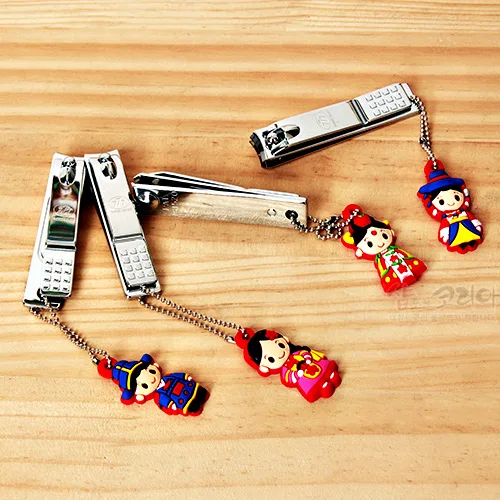 전통의상 인형 장식 손톱깎이 4p 세트 한국 전통 공예 외국인 선물 기념품