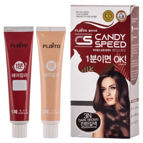 플라이토 캔디스피드 1분 셀프 새치 염색약, 3N 진한갈색, 1개