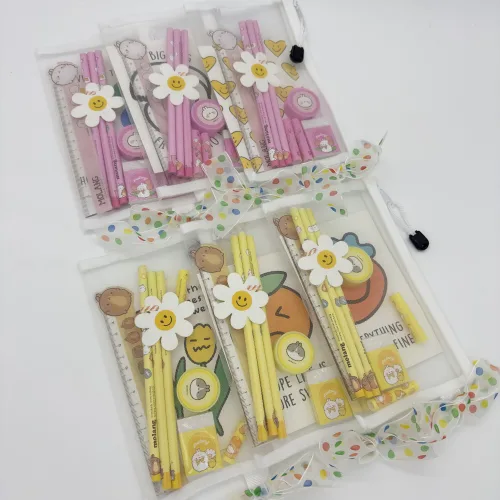 어린이집 초등학생 생일선물 학용품 답례품, 6개, 옐로우+핑크