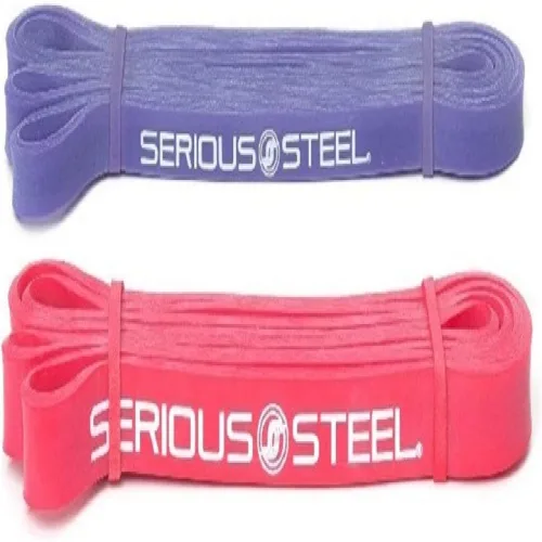 Serious Steel 41인치 어시스트 풀업 밴드 헤비듀티 저항 스트레칭 파워팅 트레이닝 및 보조 세트 2-Band Set (#1 #2)