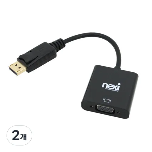 넥시 DP TO VGA 컨버터, NX-DPVGC, 2개