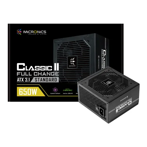 마이크로닉스 Classic II 풀체인지 650W 80PLUS 스탠다드 ATX3.1 PC 컴퓨터 파워 서플라이, 단일상품