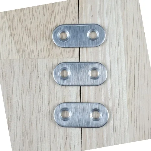 스테인리스 일자 평철 브라켓 37x16mm 2홀 가구 연결 철물 4p 가구수리 diy목공 목공철물