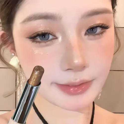 아이섀도우 스틱 모노크롬 아이섀도 스틱 섀도우 펄 아이섀도우 워터광 글리터 광채 아이섀도우스틱 눈 펄섀도우반짝이 반짝이는 펄 광채 하이라이터 스틱 아이섀도 샤이닝 펄 섀도우 스틱, 2개, 06#
