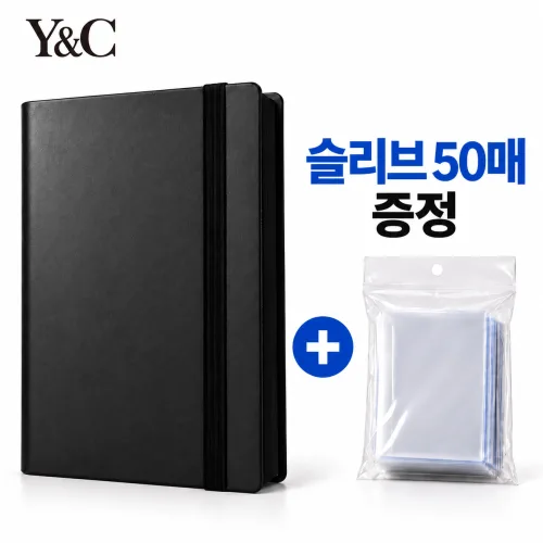와이앤코 9포켓 양면 카드앨범 바인더 포켓몬 유희왕 스포츠 보관, 블랙, 20매
