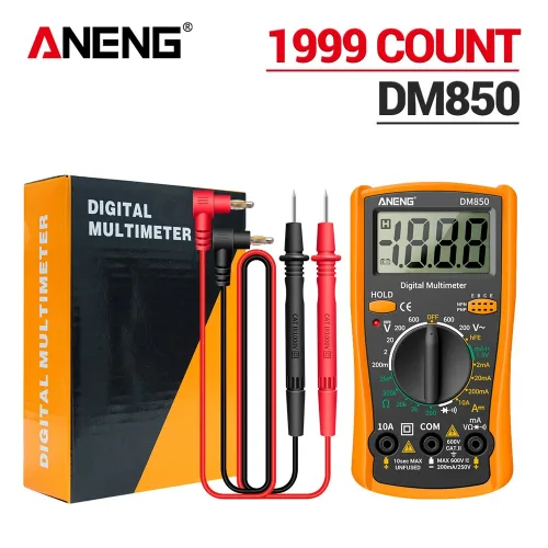 ANENG DM850 디지털 멀티미터 자동 전문가용 1999 카운트 ACDC 전압 테스터 옴 전류 감지기 도구
