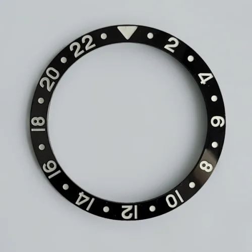 RLX GMT 식 시계용 세라믹 베젤 인서트 GMT 녹색 발광 링 시계 액세서리 37.5mm x 30.7mm