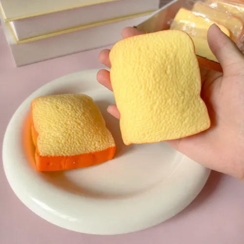 데이로브 식빵 슬랑이 말랑이 촉감 스퀴시, 식빵색, 45g, 1개