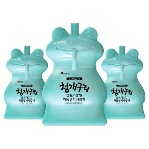 하비비 청개구리 울트라 270 자동 변기세정제, 270g, 3개