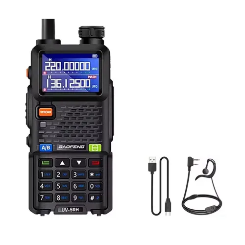 바오펑 UV-5RH 15W 에어 밴드 워키토킬 위를리스 카피 주파수 NOAA 999CH 장거리 업그레이드 햄 라디오 미국 플러그