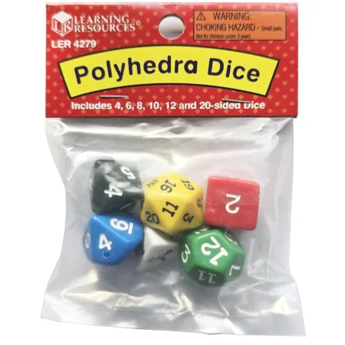 [러닝리소스] 미니 다면체 주사위 6종 Polyhedra Dice, Set of 6[LER4279], 옵션없음, 999