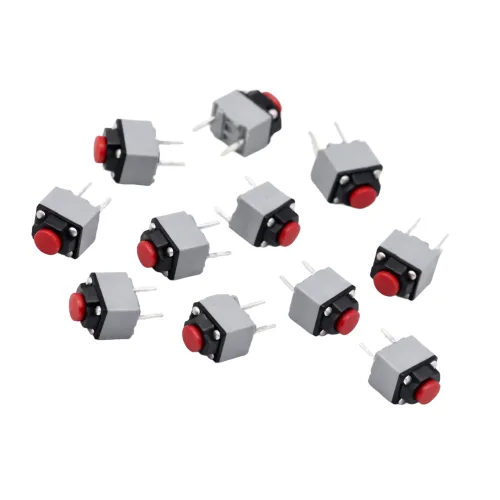 마우스 무소음 스위치 2핀 관통형 6x6x7.3mm 클릭 저소음 교체용 10개, 단일색상, TVDP21-073AR