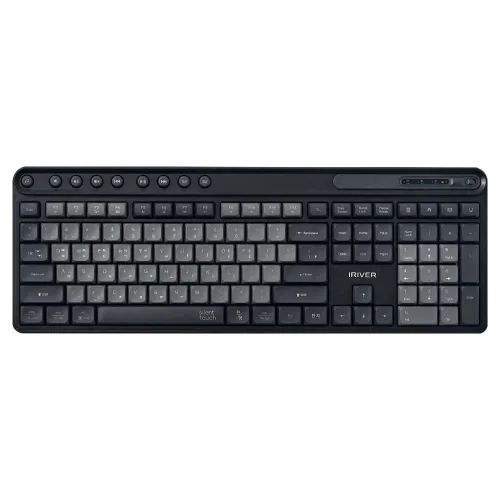 아이리버 Silent 듀얼모드 멀티페어링 블루투스 무소음 무선 키보드, 블랙, MWK601, 제조사축