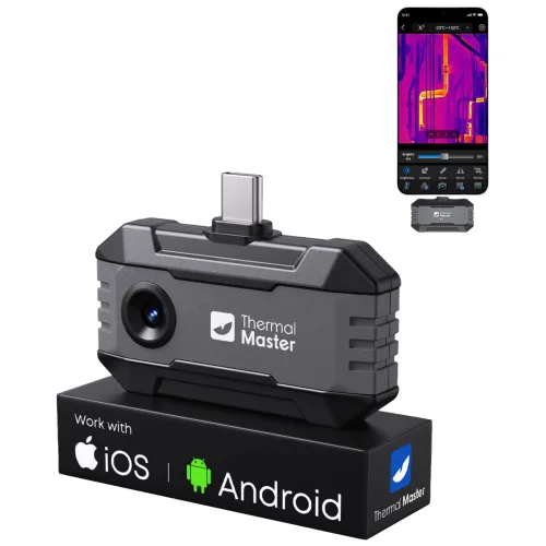 Thermal Master P1 스마트폰 열화상 카메라 iOS 및 안드로이드 시스템 호환 적외선 이미징 15배 줌 -20도에게600도, 1개