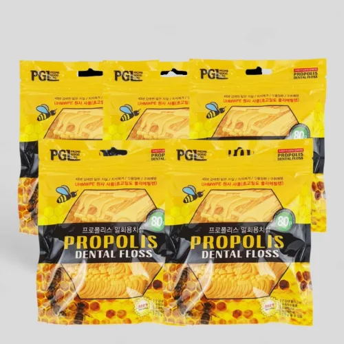 덴트픽 프로폴리스 치실 80P(3EA)치간칫솔, 5개, 80개입