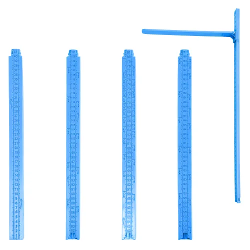 디엔오 신장 측정기 플라스틱 자 200cm, 블루, 1개