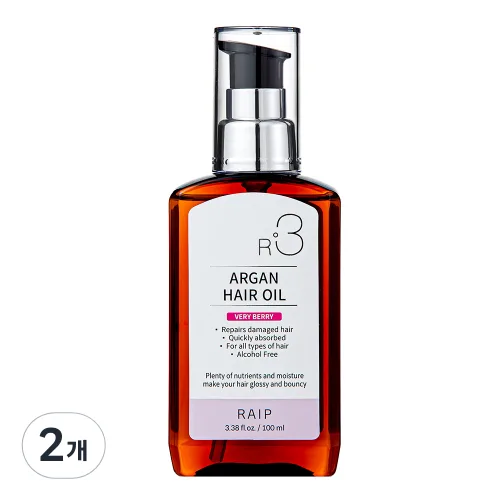 라입 R3 아르간 헤어 오일 베리베리, 100ml, 2개