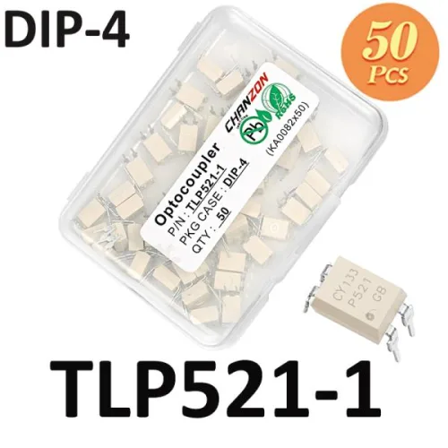 Chanzon 옵토커플러 TLP521 1GB P521 DIP 4 및 IC 50 개/로트