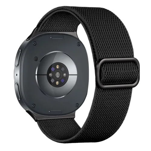 갤럭시 워치 9/8 범용 나일론 브레이드 탄성 스트랩 (40mm, 44mm, 46mm), 1개, 검은색