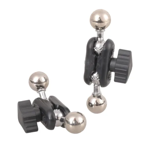 17mm 더블 볼 어댑터 2개 세트 (휴대폰, 태블릿, 카메라 마운트용, 360도 회전, 마법의 암, 보조 조명 액세서리)