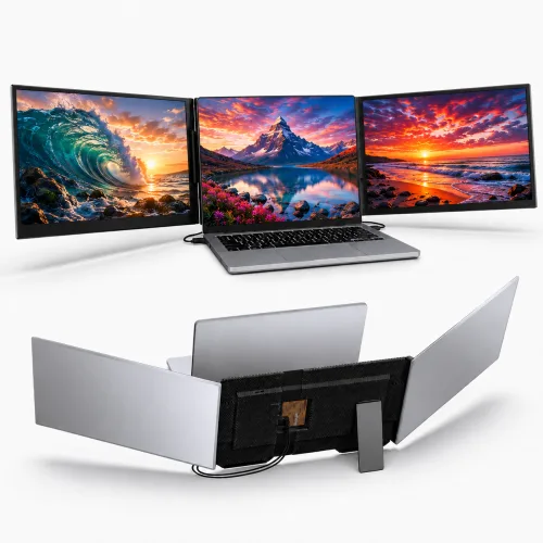 노트북 트리플 모니터 15.6인치 FHD IPS 확장 모니터 USB-C 업무용 보조 모니터, P7, 39.6cm