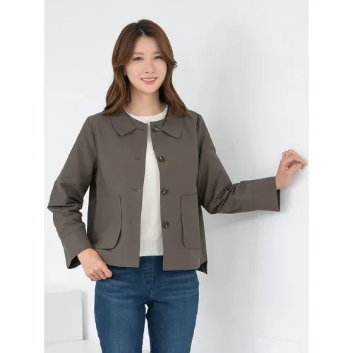 모슬린 엄마옷 라운드 더블넥 캐주얼 자켓 MQG129101 마담 미시 중년여성 빅사이즈 할머니옷 50대 60대 70대