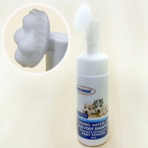 반려견 간편 거품 발샴푸 베이비파우더향 150ml 1p 비누 강아지발용샴푸 강아지목욕용품 Tt-60C0F