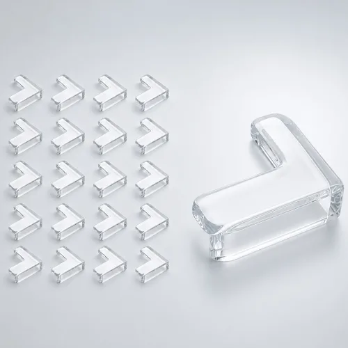 정스 안전 찍힘 방지 모서리 보호대 L자형 20개입, 20개, 투명