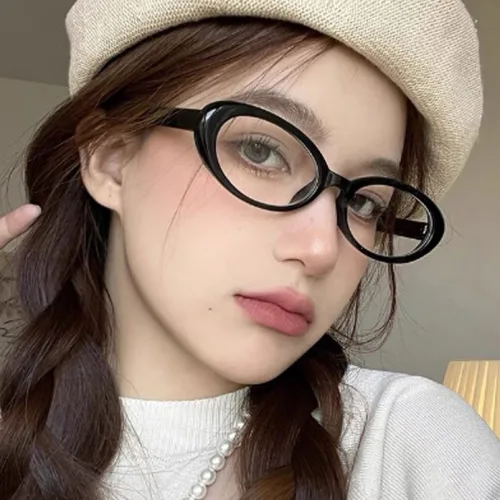 오벌 타원형 캣아이 뿔테 패션 오벌형 긱시크 y2k