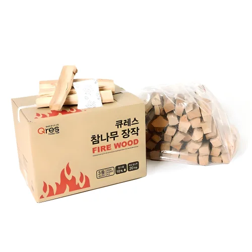 큐레스 3중 방습 국산 참나무 장작