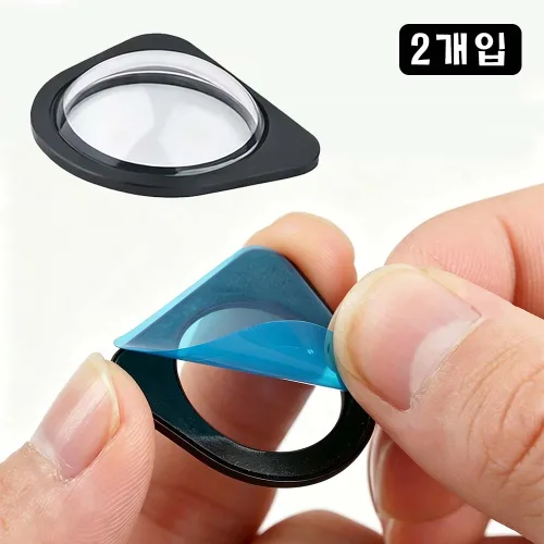 루베이 차량 카메라 렌즈 보호 커버 엣지 밀착형 빗물 방지 고투명 강화유리 테슬라/차량/카메라, 블랙, 2개