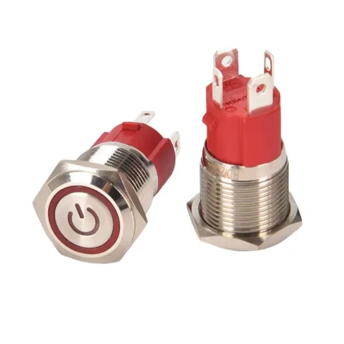 16mm/19mm 고전류 10A LED크롬 스위치 푸쉬온 푸쉬락 DIY버튼 방수 스위치