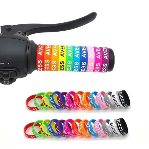SEAMETAL 오토바이 핸들그립커버 미끄럼방지실리콘 원형 전동스쿠터 핸들커버, 30mm 직경 26p, 1세트, 컬러