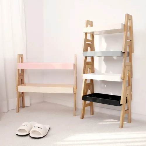 모듈형선반 파스텔톤 감성 대나무 원목 A형 조립식 DIY