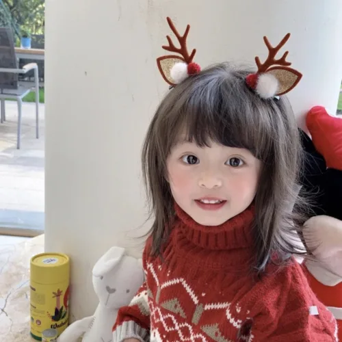 크리스마스 헤어핀 사슴뿔 머리핀 겨울 귀여운 소녀 헤어액세서리 여아 집게핀 크리스마스 파티 장식