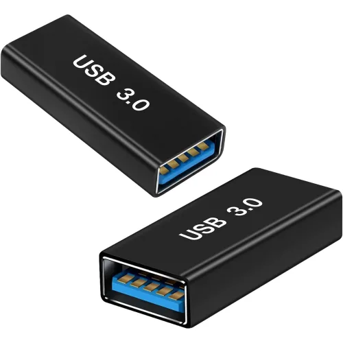 USB 암-암 어댑터 , USB 3.0 A타입 커플러 / USB-A 수단자 두 개 연결용 연장 커넥터, USB3.0 확장 어댑터, 3cm, 2개