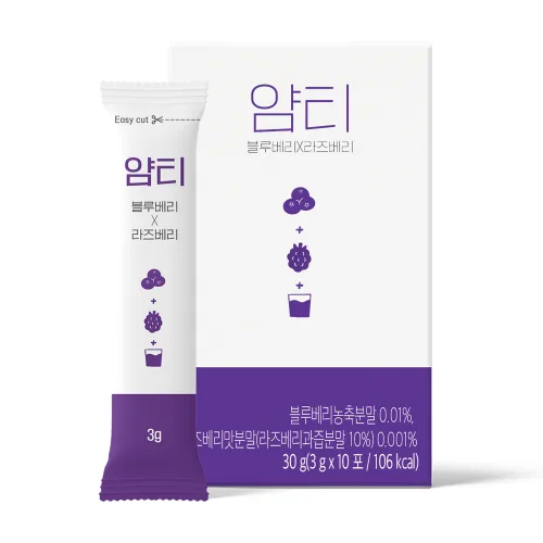 얌티 블루베리 라즈베리, 3g, 10개입, 1개