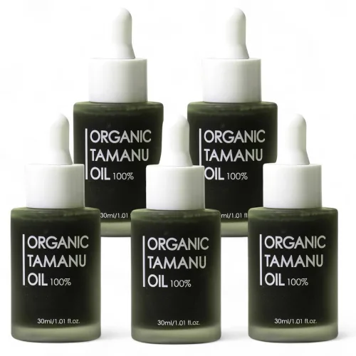 유기농 타마누오일 얼굴용 비정제 100%, 5개, 30ml