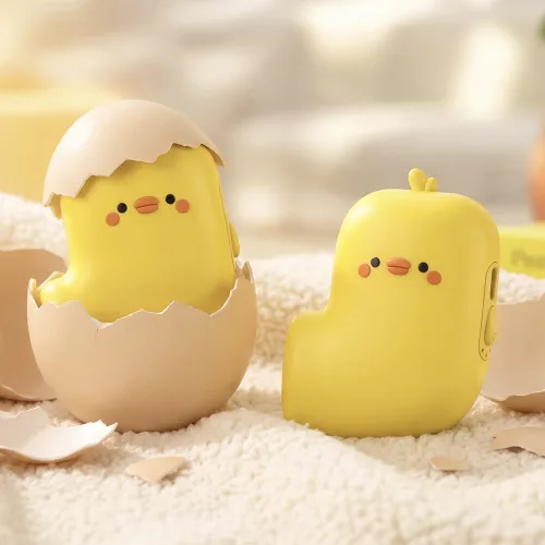 데이로 삐약이 듀얼 충전식 손난로 2개입 마그네틱 휴대용 전자핫팩 3단 온도조절, 옐로우, DY-HW-A1