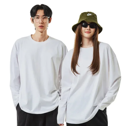 씨티라이프카멜 남녀공용 면 20수 오버핏 긴팔 티셔츠