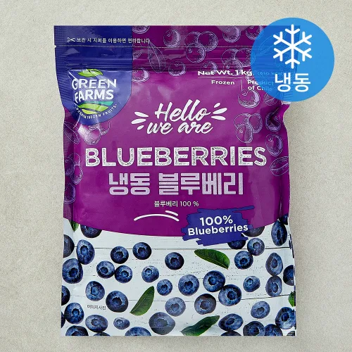 그린팜 칠레산 블루베리 (냉동), 1kg, 1개