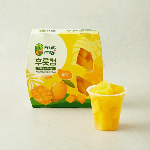 FruitMoji 후룻컵 망고, 198g, 1개, 4개입