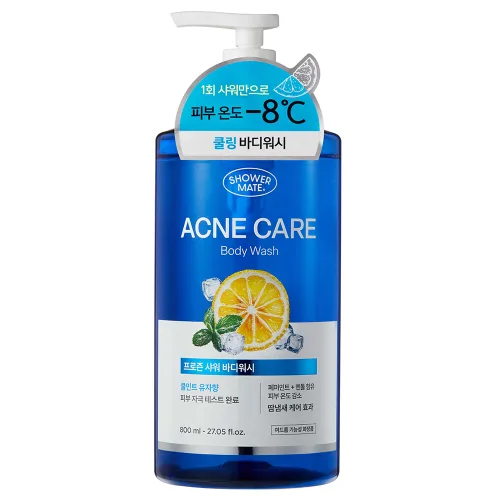 샤워메이트 프로즌 아크네 케어 바디워시 쿨민트 유자향, 1개, 800ml