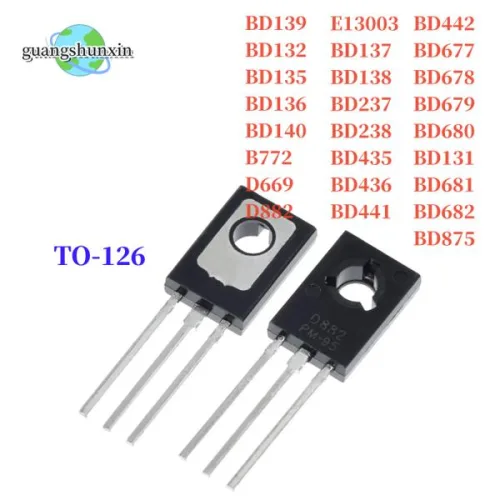 20PCS BD139 BD132 BD135 BD136 BD140 B772 D669 D882 E13003 137 680 138 237 238 436 435 442 441 677 67